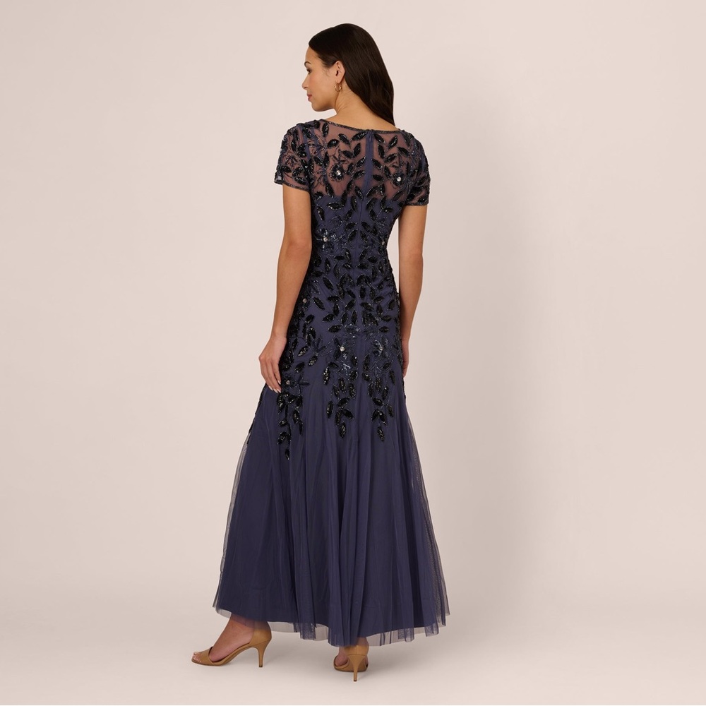 Adrianna Papell Navy Blue Maxi Dress - Picture 5 of 10
